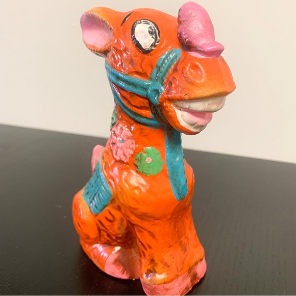 Vintage Hallmark Painted Ceramic Donkey Piggy Bank - Picture 3 of 5